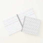 Carnet Motif en diamant gris clair et blanc (Intérieur)