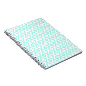 Carnet Motif en diamant Turquoise et blanc (Côté Droit)