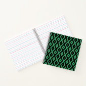 Carnet Motif en diamant vert et noir (Intérieur)