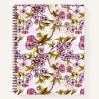 Carnet Motif en fleurs de cerisier