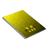 Carnet Motif en maille géométrique gris foncé jaune (Côté Droit)