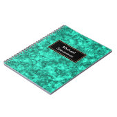 Carnet Motif en marbre clair turquoise (Côté gauche)