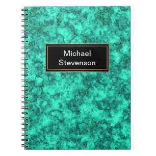 Carnet Motif en marbre clair turquoise