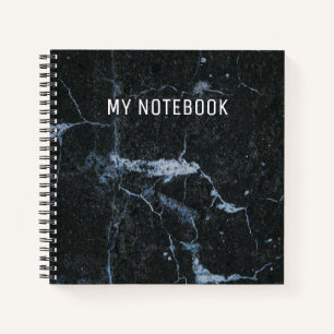 Carnet Motif en marbre noir