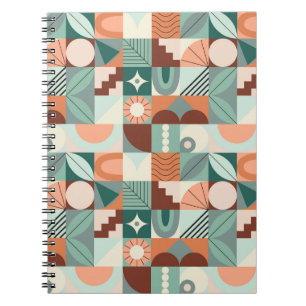Carnet Motif en mosaïque abstrait et géométrique.