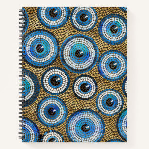 Carnet Motif en mosaïque de l'oeil maléfique