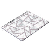 Carnet Motif en mosaïque gris pâle (Côté gauche)