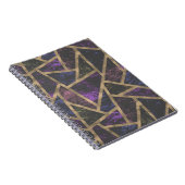 Carnet Motif en mosaïque violet et or (Côté Droit)