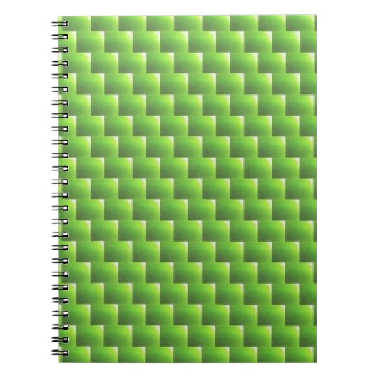 Carnet motif en osier vert clair, artisanat d'été du prin (Devant)