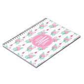 Carnet Motif en pastel de Flamant rose et de pastèque (Côté gauche)