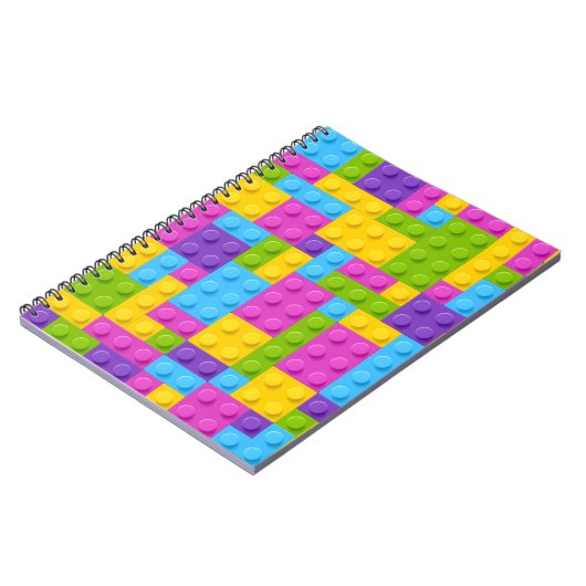 Carnet Motif en plastique de blocs de construction (Côté gauche)