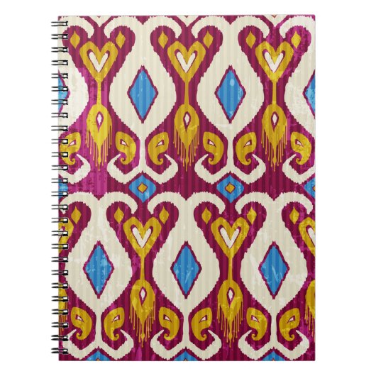 Carnet Motif en tissu ikat traditionnel (Devant)