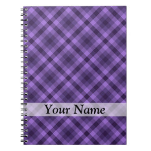 Carnet Motif en vichy violet