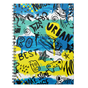 Carnet Motif Enfants Dessinés à la Main Monstre