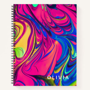 Carnet Motif esthétique de couleur vibrante
