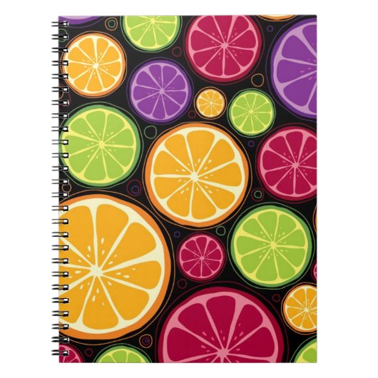 Carnet Motif et arrière - plan oranges (Devant)
