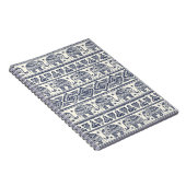 Carnet Motif ethnique bleu d'éléphant (Côté Droit)