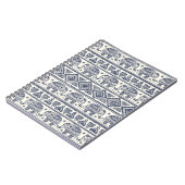 Carnet Motif ethnique bleu d'éléphant (Côté gauche)
