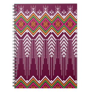 Carnet Motif ethnique géométrique traditionnel