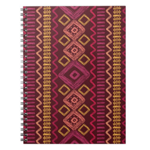 Carnet Motif ethnique tiré à la main : abstrait sans soud