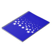 Carnet Motif étoile blanche sur arrière - plan bleu (Côté gauche)