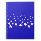 Carnet Motif étoile blanche sur arrière - plan bleu (Devant)