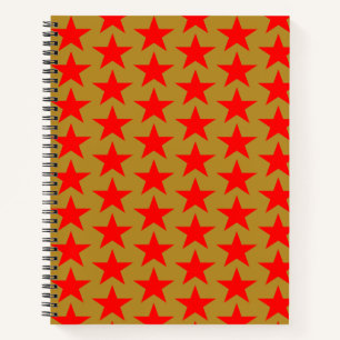 Carnet Motif étoile rouge