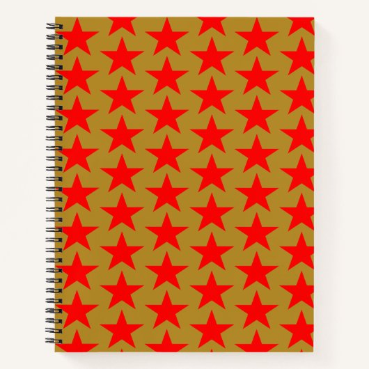 Carnet Motif étoile rouge (Devant)