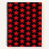 Carnet Motif étoile rouge (Devant)