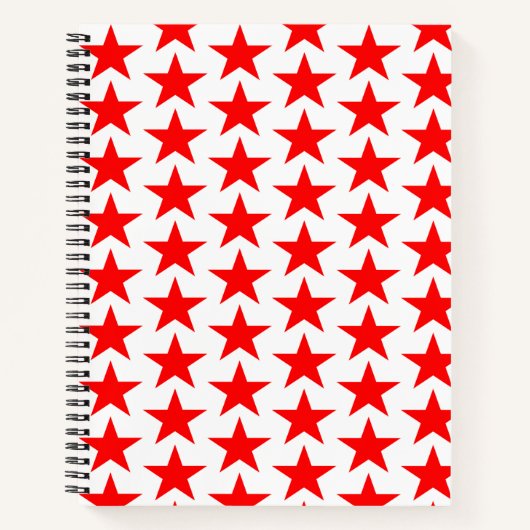 Carnet Motif étoile rouge (Devant)