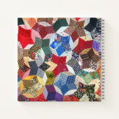 Carnet Motif Étoiles Patchwork Découpage Monogramme (Dos)