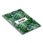 Carnet Motif exotique Feuille tropical vert (Côté Droit)