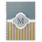 Carnet Motif fait sur commande mignon de rayures de point (Devant)