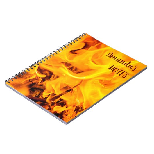 Carnet Motif Feu Et Flames (Côté gauche)