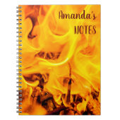 Carnet Motif Feu Et Flames (Devant)