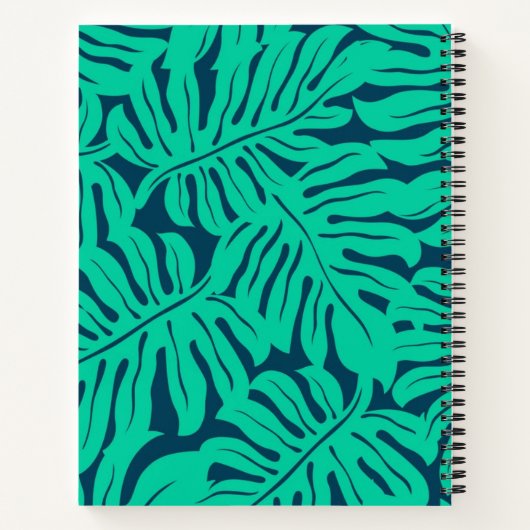 Carnet motif feuille (Dos)