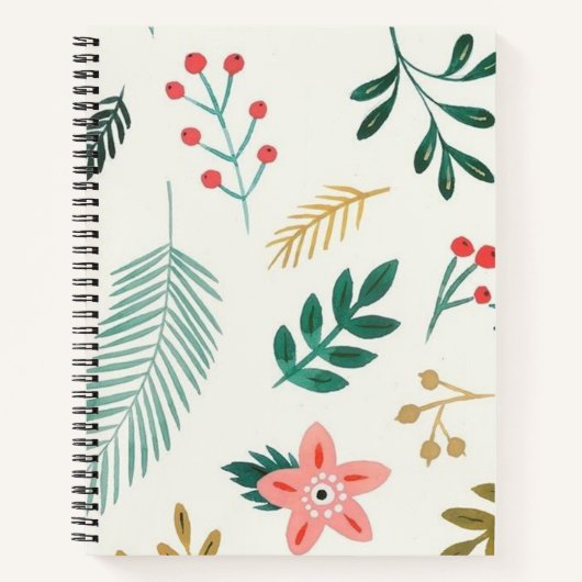 Carnet motif feuille (Devant)