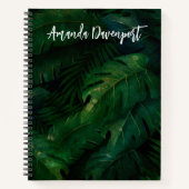 Carnet Motif Feuille de Dark Green Tropical (Devant)