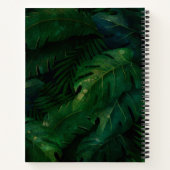 Carnet Motif Feuille de Dark Green Tropical (Dos)