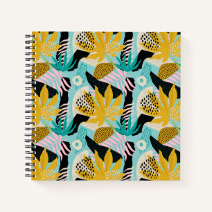 Carnet Motif Feuille de la forêt tropicale tropicale