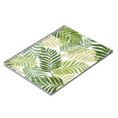 Carnet Motif Feuille de la foune botanique sur blanc (Côté gauche)