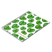 Carnet Motif Feuille de Monstera Tropicale Verte (Côté gauche)