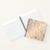 Carnet Motif feuille de palmier d'or (Intérieur)