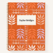 Carnet Motif Feuille d'esthétique super Boho (Devant)