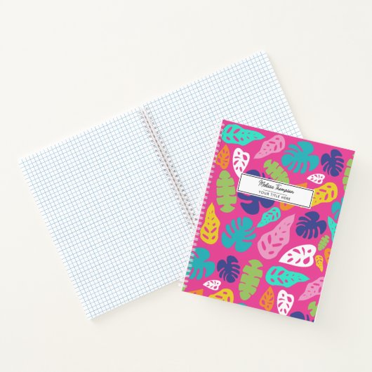 Carnet Motif Feuille d'été de couleur vive (Intérieur)