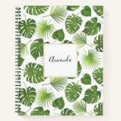Carnet Motif Feuille élégant Green Tropical (Devant)