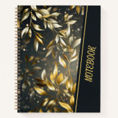 Carnet motif Feuille Gold (Devant)