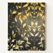 Carnet motif Feuille Gold (Dos)