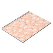 Carnet Motif Feuille moderne Apricot rose (Côté gauche)