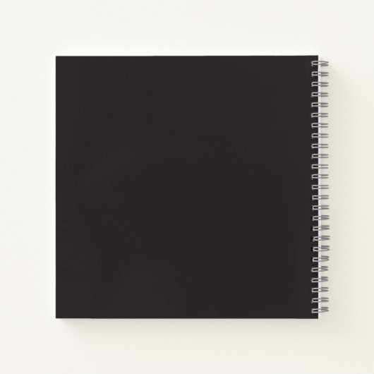 Carnet Motif Feuille noir et blanc Personnalisé (Dos)